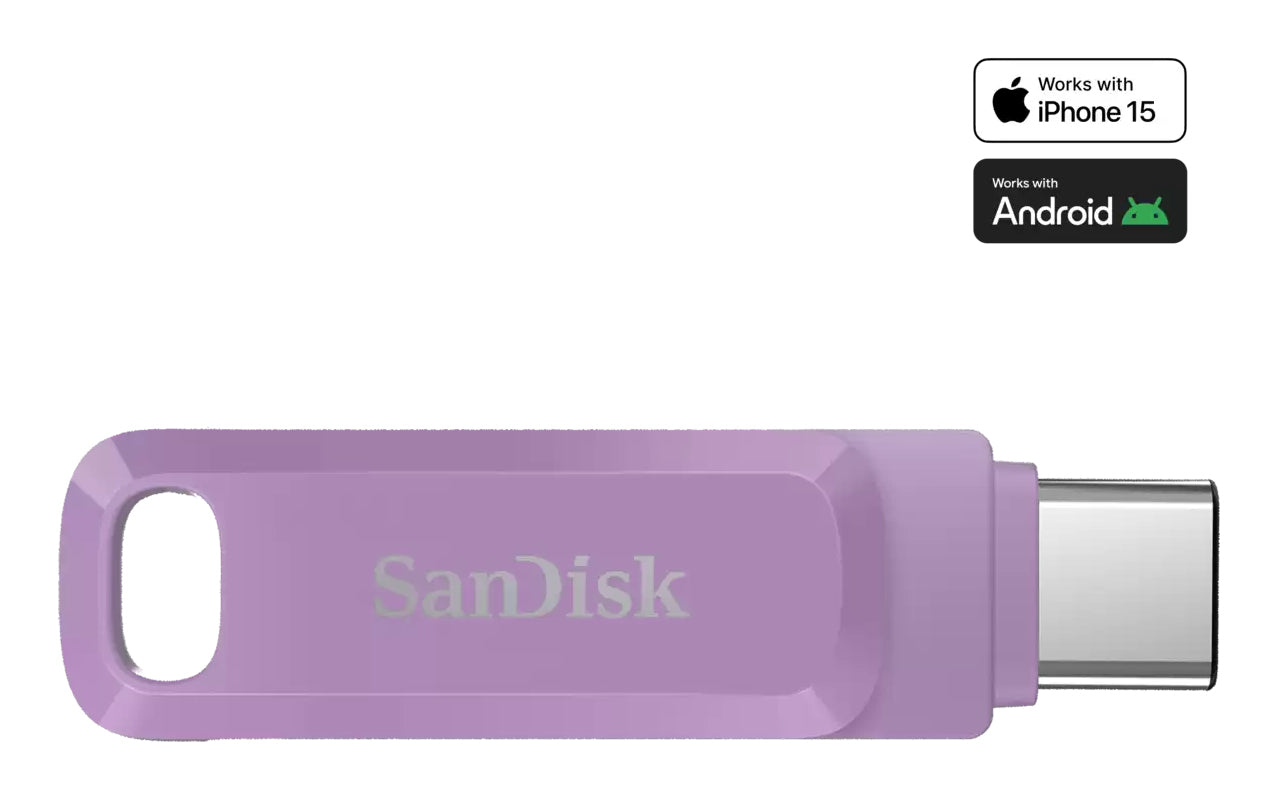 SanDisk Ultra Dual Drive Go USB-Stick – 1 TB, USB-C, Lavendel