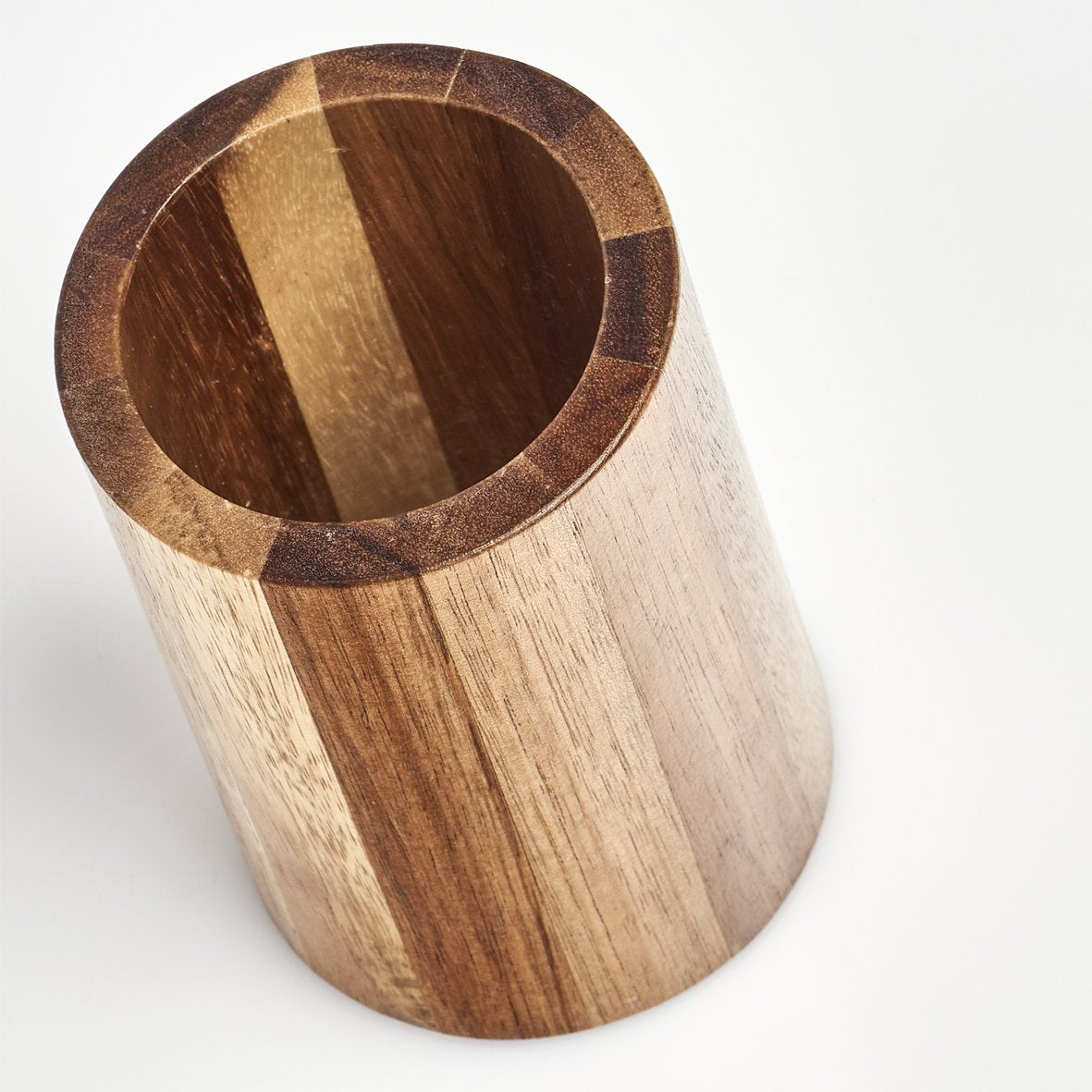 Zeller Present Zahnbürstenhalter (freistehend) – 7,2×7,2×11 cm, Akazie (Holz), Braun