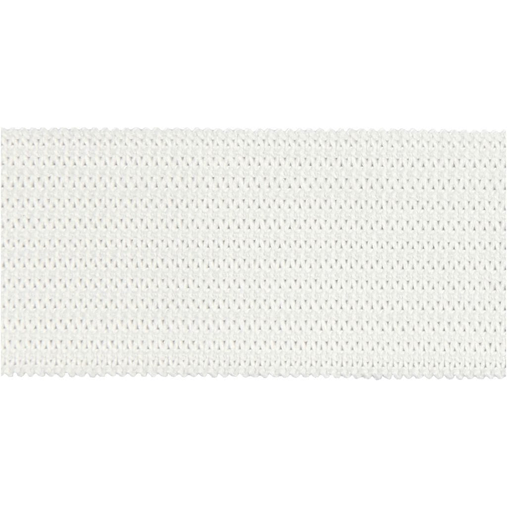 Creativ Company Elastikband 20 mm × 25 m – Weiss, 1 Stück