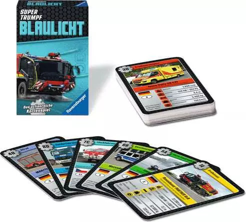 Ravensburger Blaulicht 21 – Kartenspiel, 1–4 Spieler, ab 7 Jahren, 5 Min., IT