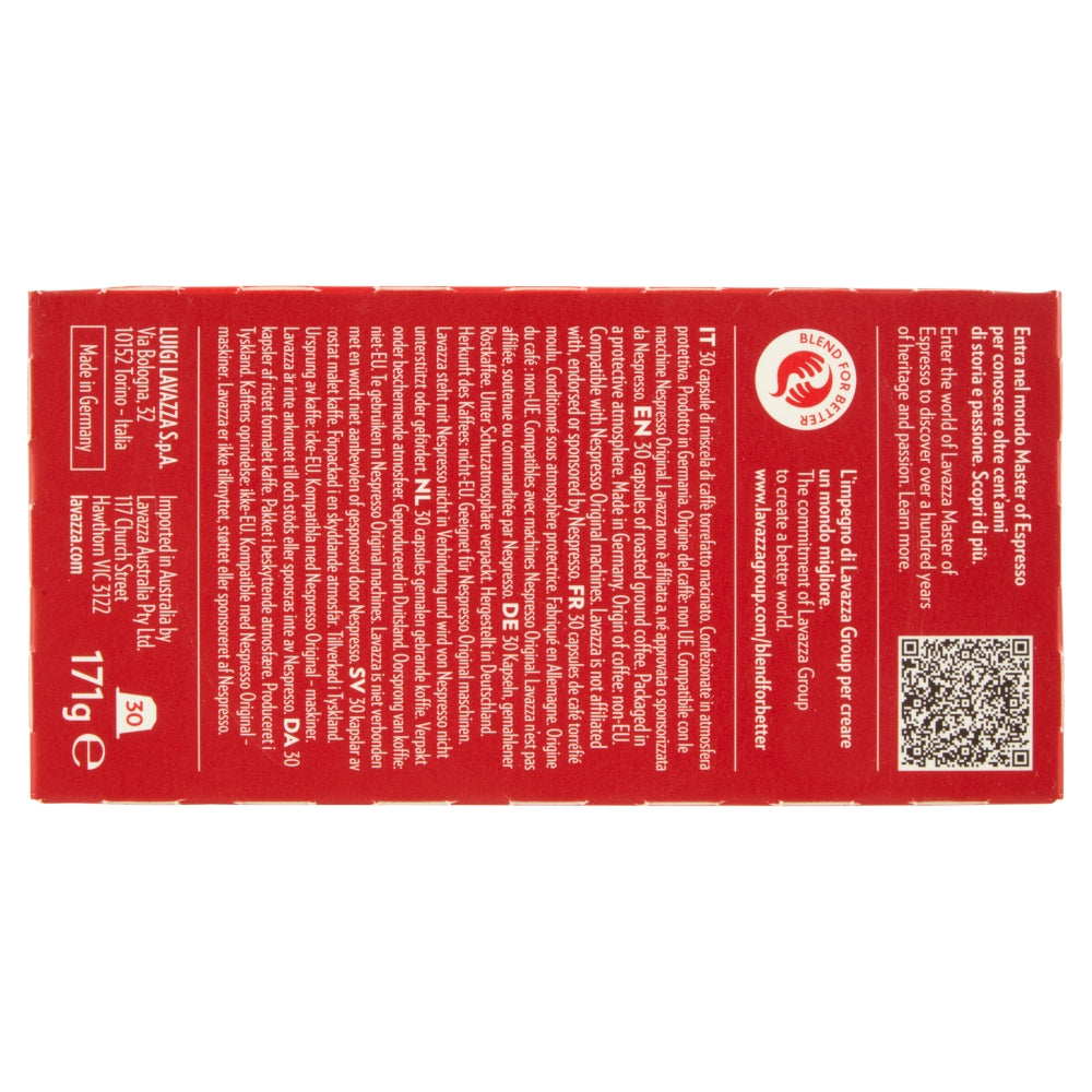 Lavazza Qualità Rossa – Kapseln für Nespresso – Espresso, Intensität 10, 30 Kapseln