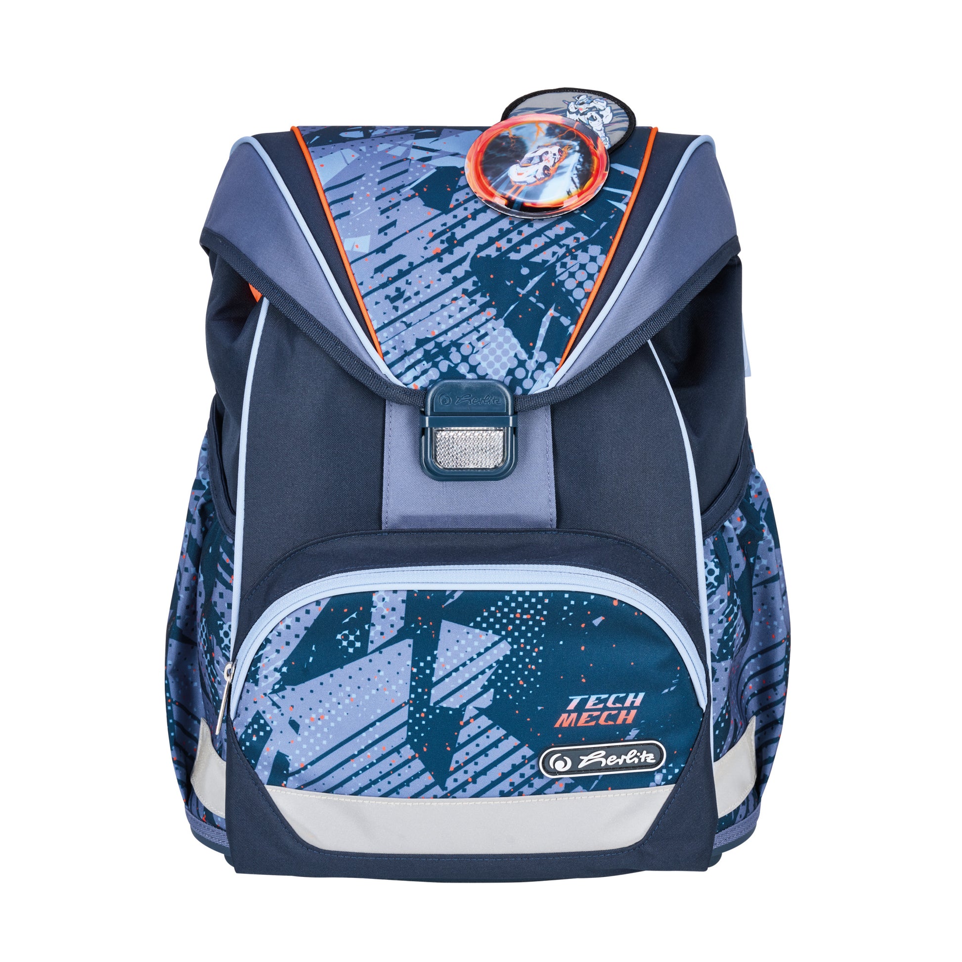 Herlitz UltraLight Plus – Schulrucksack-Set 4-teilig, Tech Mech, 16 l, 28×36×21 cm