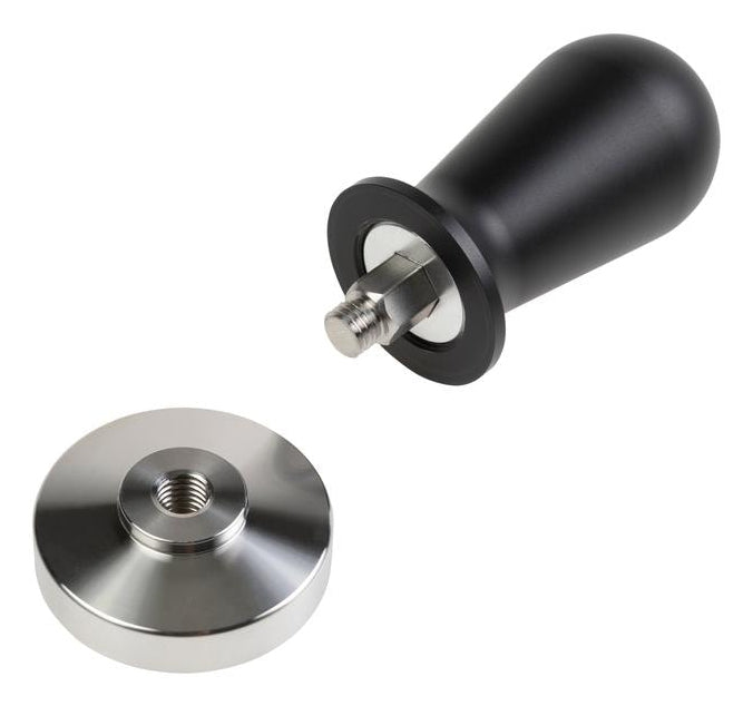 Furber. Furber – Stampfer Feder – Ø 5,8 cm, Edelstahl, Schwarz – für Siebträger