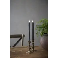 Star Trading LED Dinnerkerze – Ø 2,1 × 25 cm – Schwarz, 2-teilig, Timer