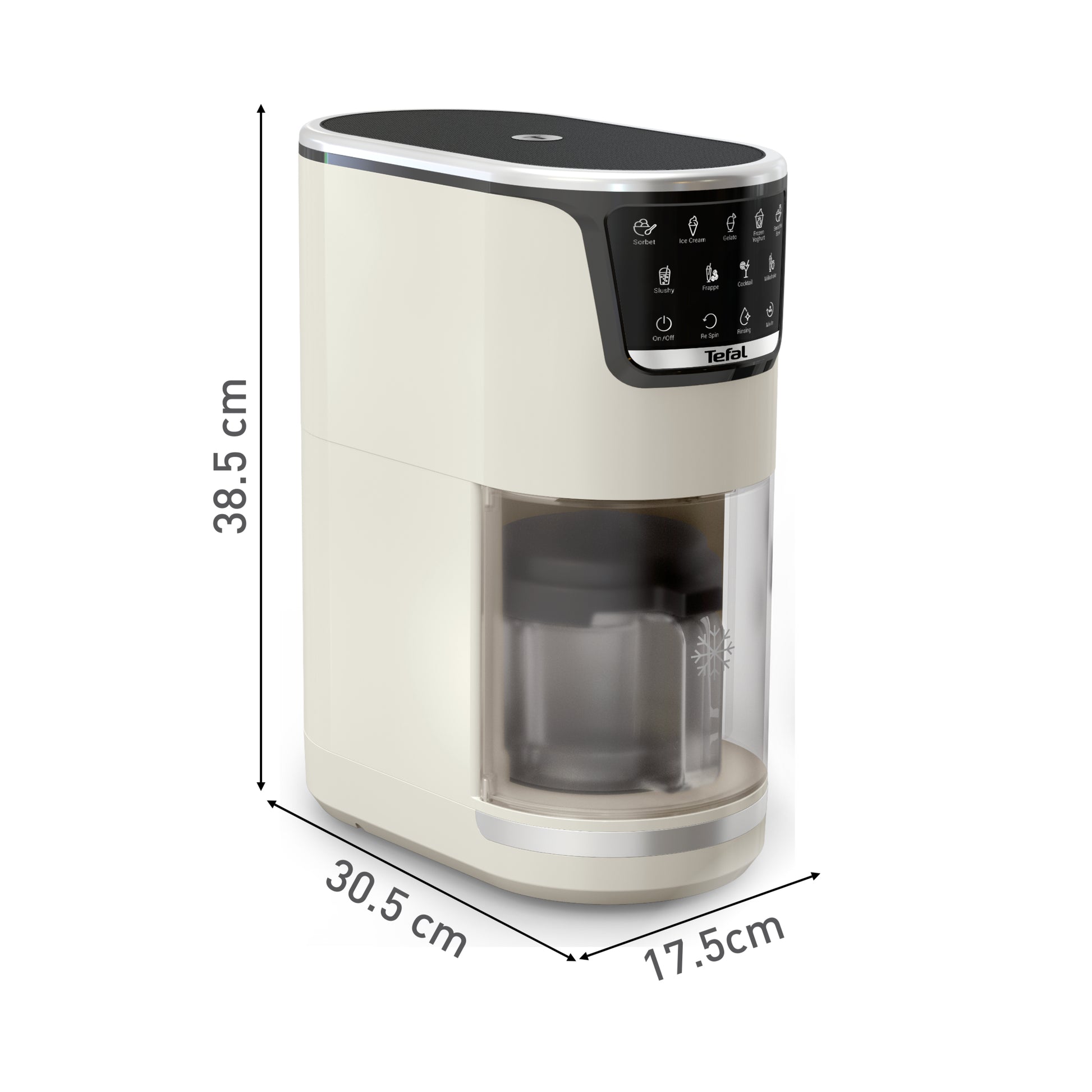 Tefal Glace-Maschine IG602ACH – 1,4 l, 600 W – beige