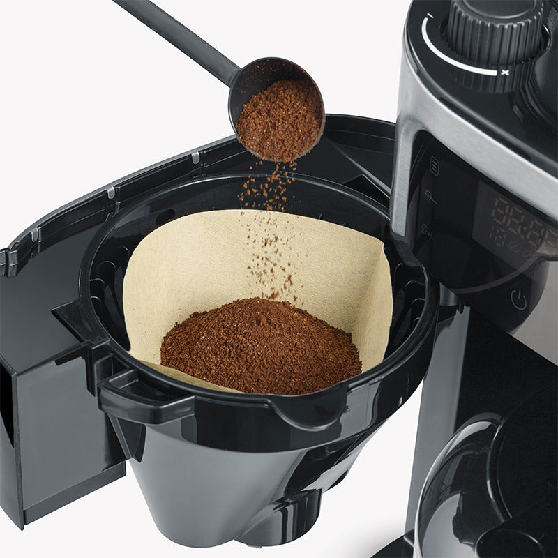 Severin KA4814 Filterkaffeemaschine – 8 Tassen, 1,0 l, Karaffe, Schwarz/Edelstahl