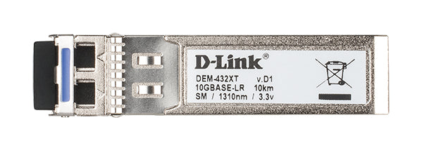 D-Link DEM-432XT – SFP+ Transceiver – 10GBase-LR, 1310 nm, Single-Mode, LC, 10 km, für xStack DGS-3620-28PC
