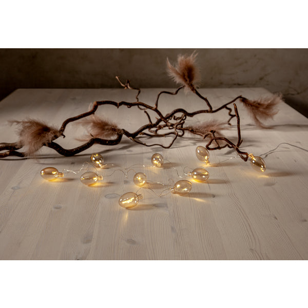 Star Trading Lichterkette – 1,35 m, Warmweiss, Beige, Timer, Batteriebetrieb 2× AA