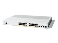 Cisco Catalyst 1300 – Managed L2/L3 Switch – 24× 1G, 4× 1G SFP, PoE+, PoE-Budget 195 W, 19", 1U