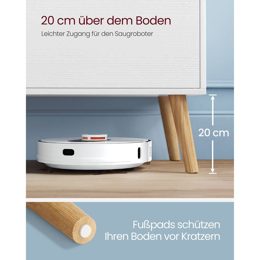 Vasagle TV-Möbel – Weiss, Spanplatte, 110 × 49,5 × 40 cm