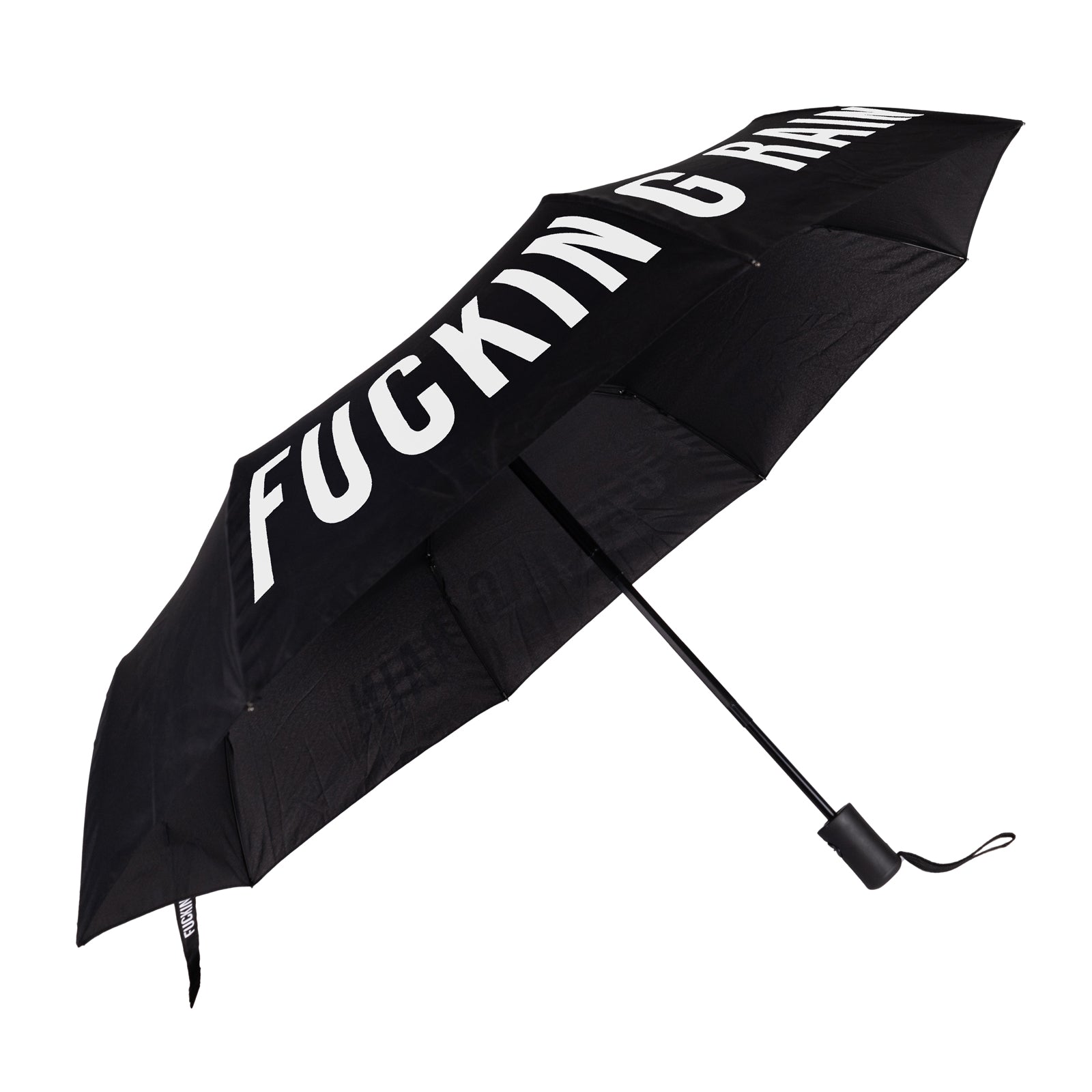 Trendform Taschenschirm Fucking Rain – Ø 6 cm, L 20 cm – schwarz