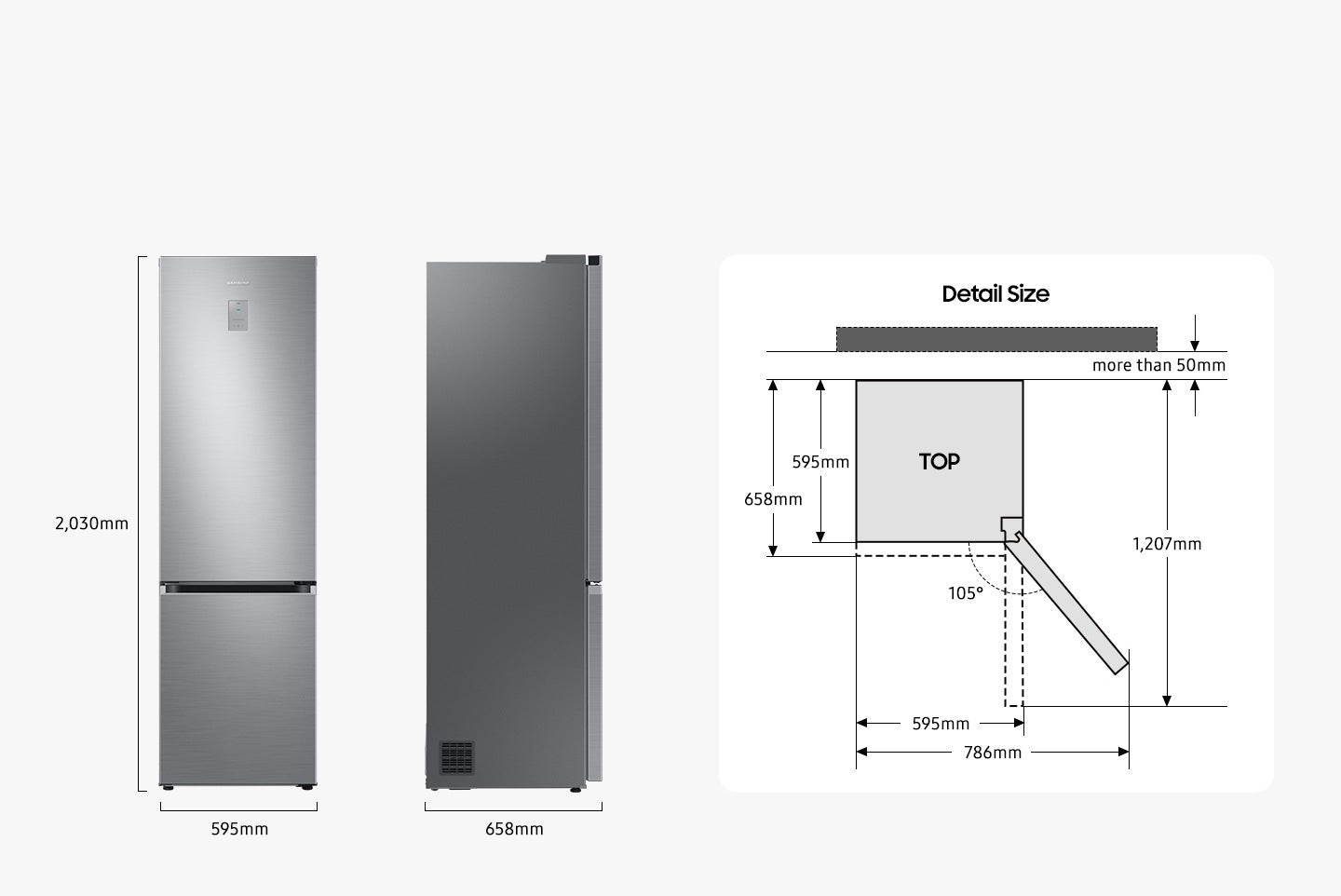 Samsung RB7300 Bespoke – 387 l, 230 V, Energieeffizienzklasse A, 35 dB