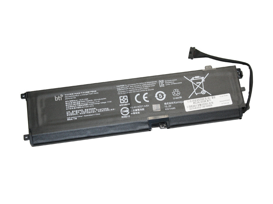 BTI Notebook-Akku – für Razer Blade 15 Base 2020 – 65 Wh, 15,4 V (4 Zellen) – Schwarz