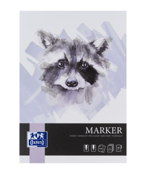 Oxford Layoutblock – A4 – 180 g/m² – Softcover – 15 Blatt – Weiss – für Marker