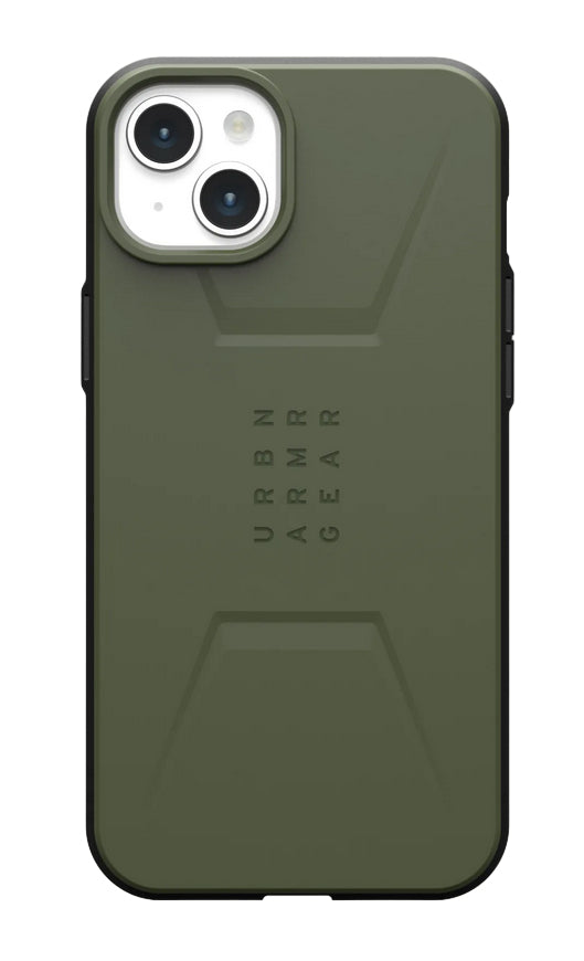 Urban Armor Gear UAG – Backcover Civilian – für Apple iPhone 15 Plus – Olivgrün – MagSafe-kompatibel