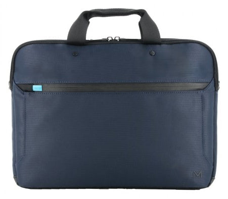 Mobilis Notebook-Tasche für Geräte bis 14" – wasserabweisend, aus recycelten Materialien – Blau