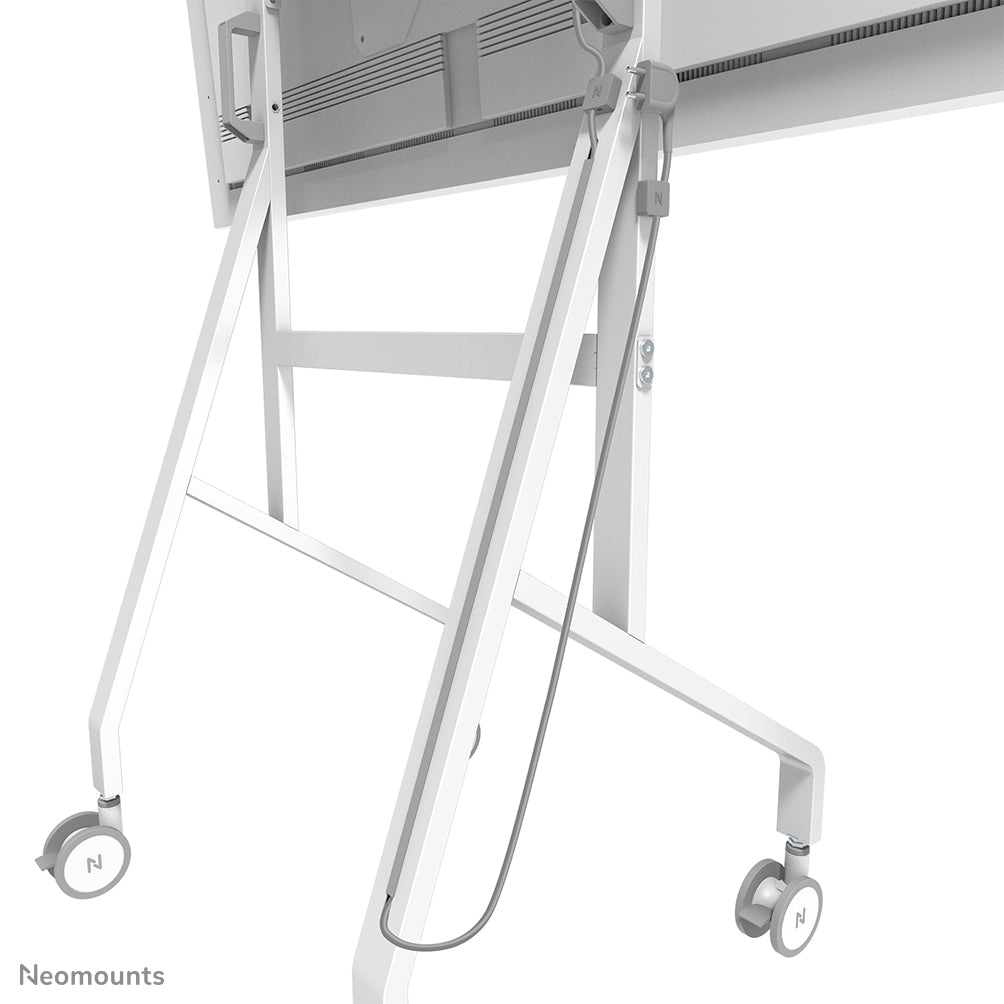 Neomounts MOVE Go Flip – Trolley, drehbar, für 55–65", VESA 400×400, bis 50 kg, höhenverstellbar, weiss