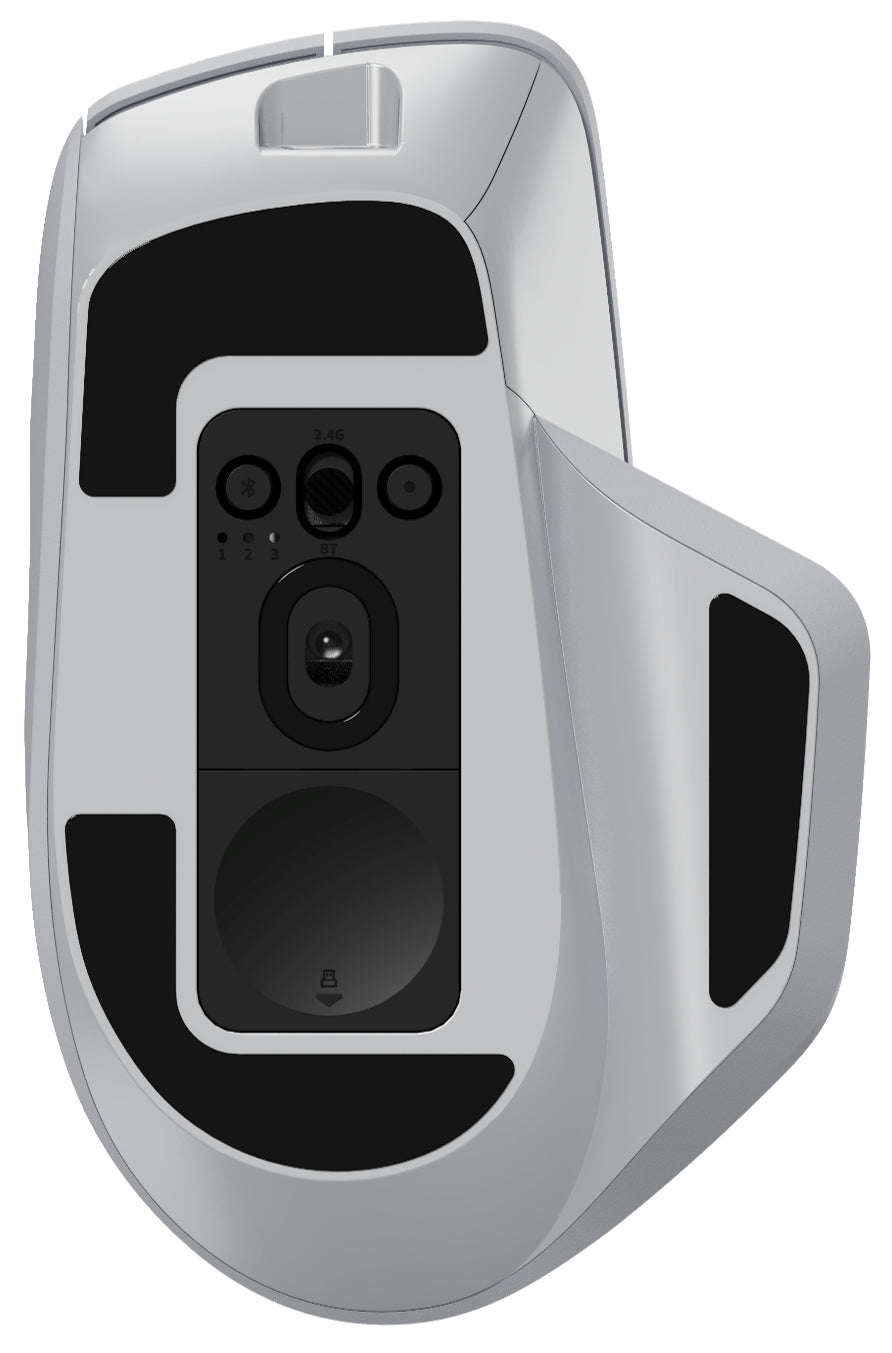 Rapoo MT760L Gaming-Maus – Kabellos, 4000 dpi, 10 Tasten, Rechtshänder, Wiederaufladbar, Grau
