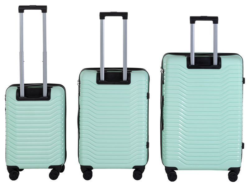 KOOR 3-teiliges Kofferset – Hartschale, 4 Rollen, mit TSA, Mint