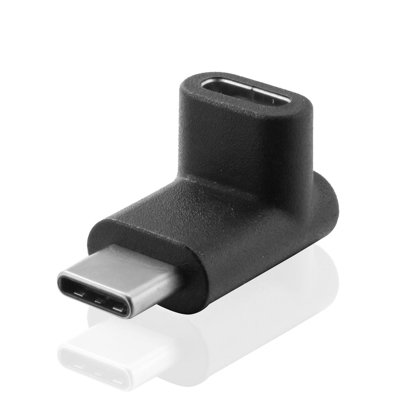 Microconnect USB-Adapter USB-C auf USB-C – Abgewinkelt 90° – Schwarz