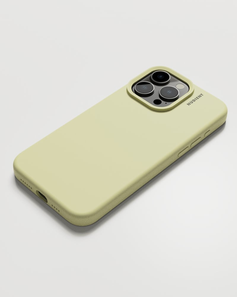 Nudient – Backcover – für Apple iPhone 15 Pro Max – gelb – Silikon, kratzresistent