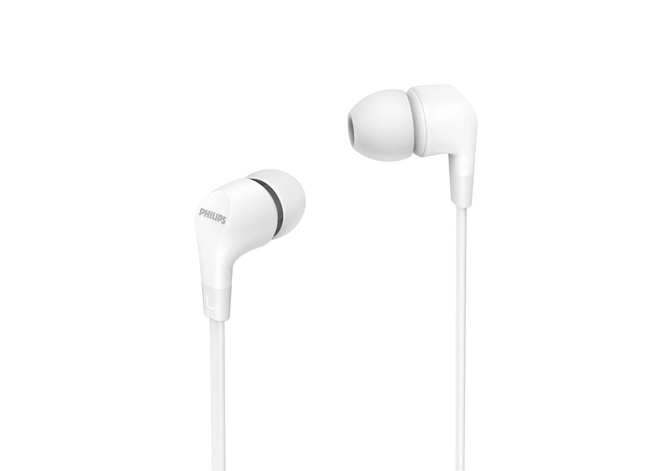 Philips TAE1105WT/00 In-Ear Kopfhörer – Stereo, Kabelgebunden, 3,5 mm Klinke, Weiss