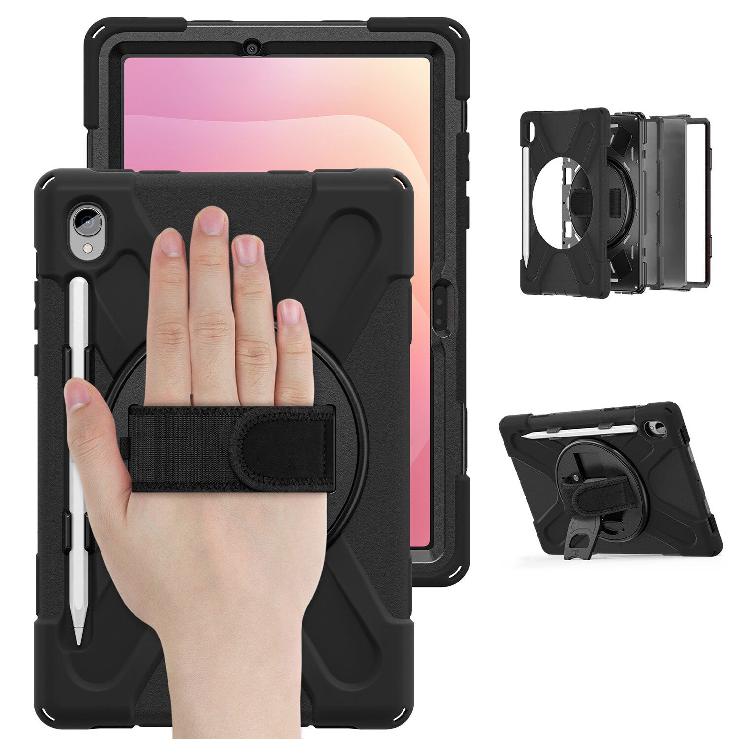 4smarts Rugged Case Grip Tablet-Hülle für Samsung Galaxy Tab S11 11" – Schwarz
