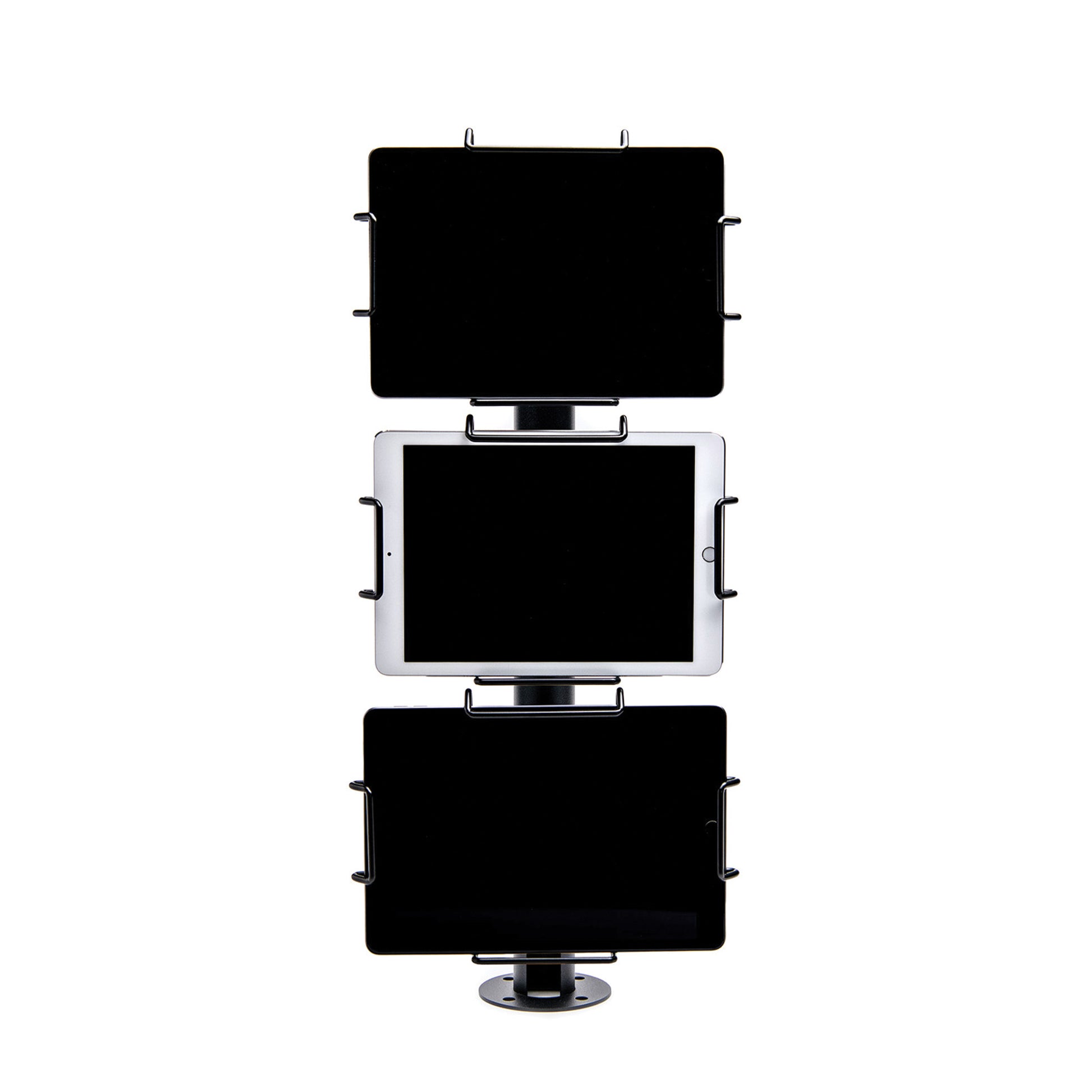 Star Micronics MUNITE TRI MOUNT BLK – Tablet-Rahmen, 3 Displays, −45–45°, für Tablets 25,4–81,3 cm, Schwarz