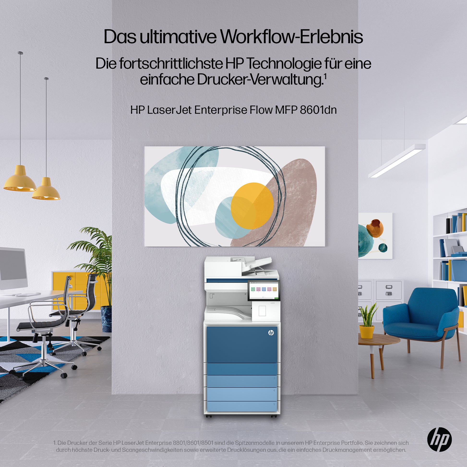 HP Enterprise 8601DN – S/W Laser-MFP A4, 3-in-1 – LAN – Duplex – 70 ppm S/W