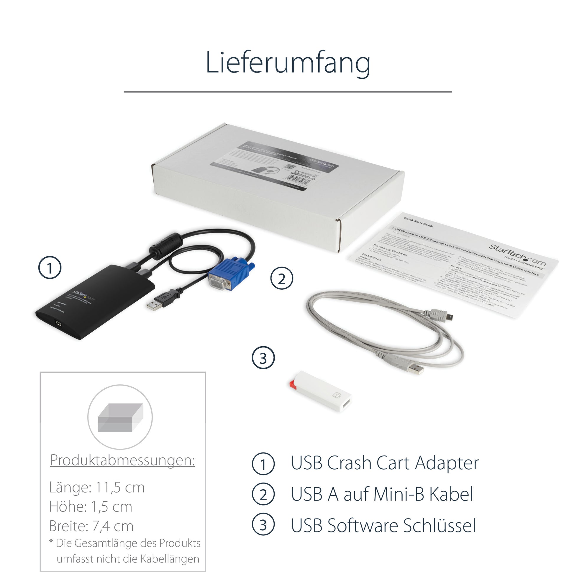 StarTech.com 1-Port CIM-/CAM-Modul VGA/USB – 1920 × 1200/60 Hz – für Headless-Geräte, Server, ATM, POS, Embedded