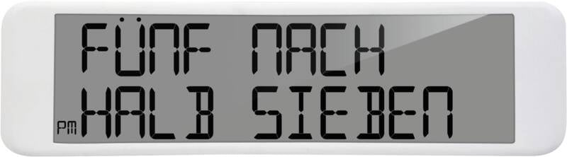 Technoline Wanduhr – Digital, 11,8 × 44,0 × 3,2 cm, weiss, Kunststoff
