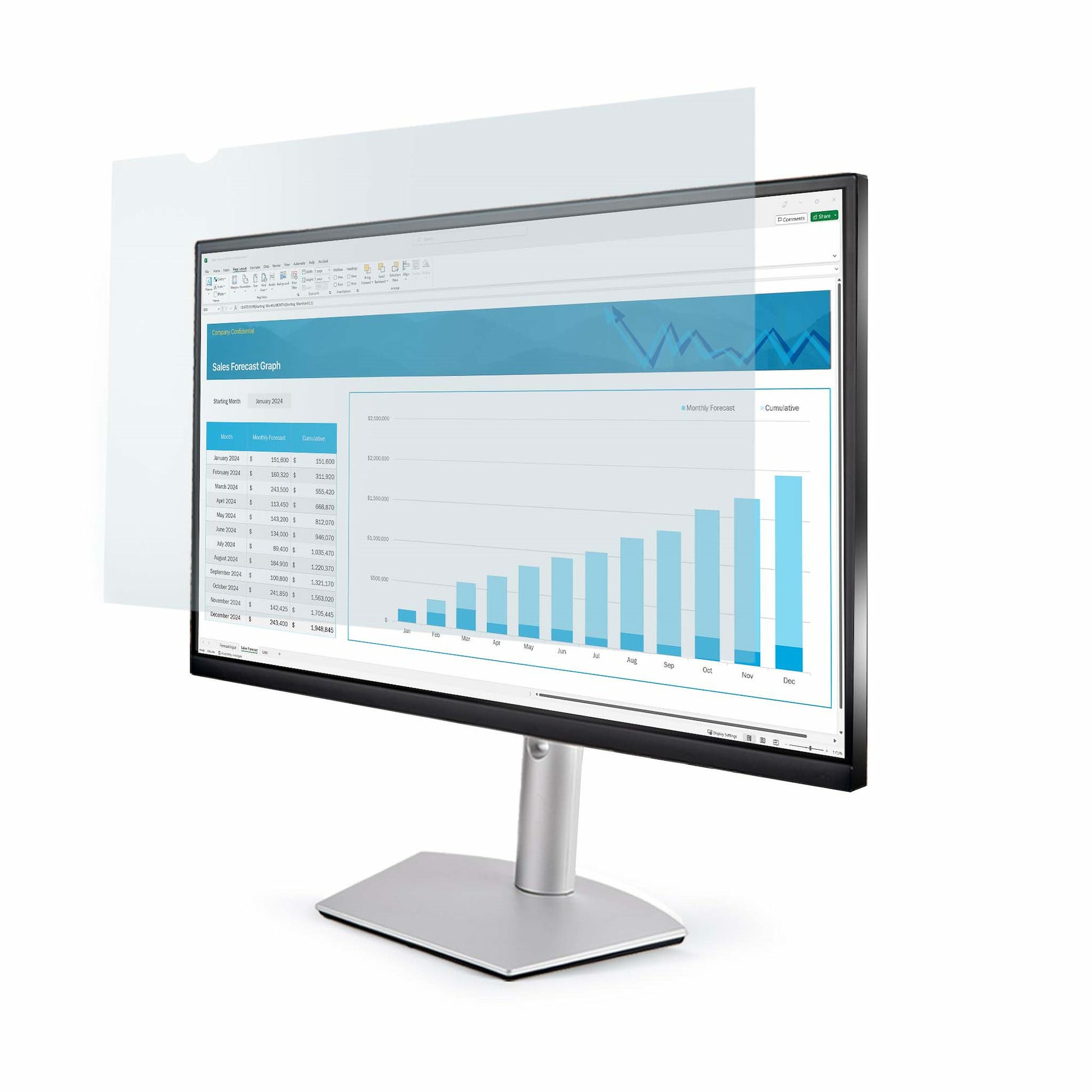 StarTech.com Displayschutz (Blaulichtfilter) für 24" Monitor