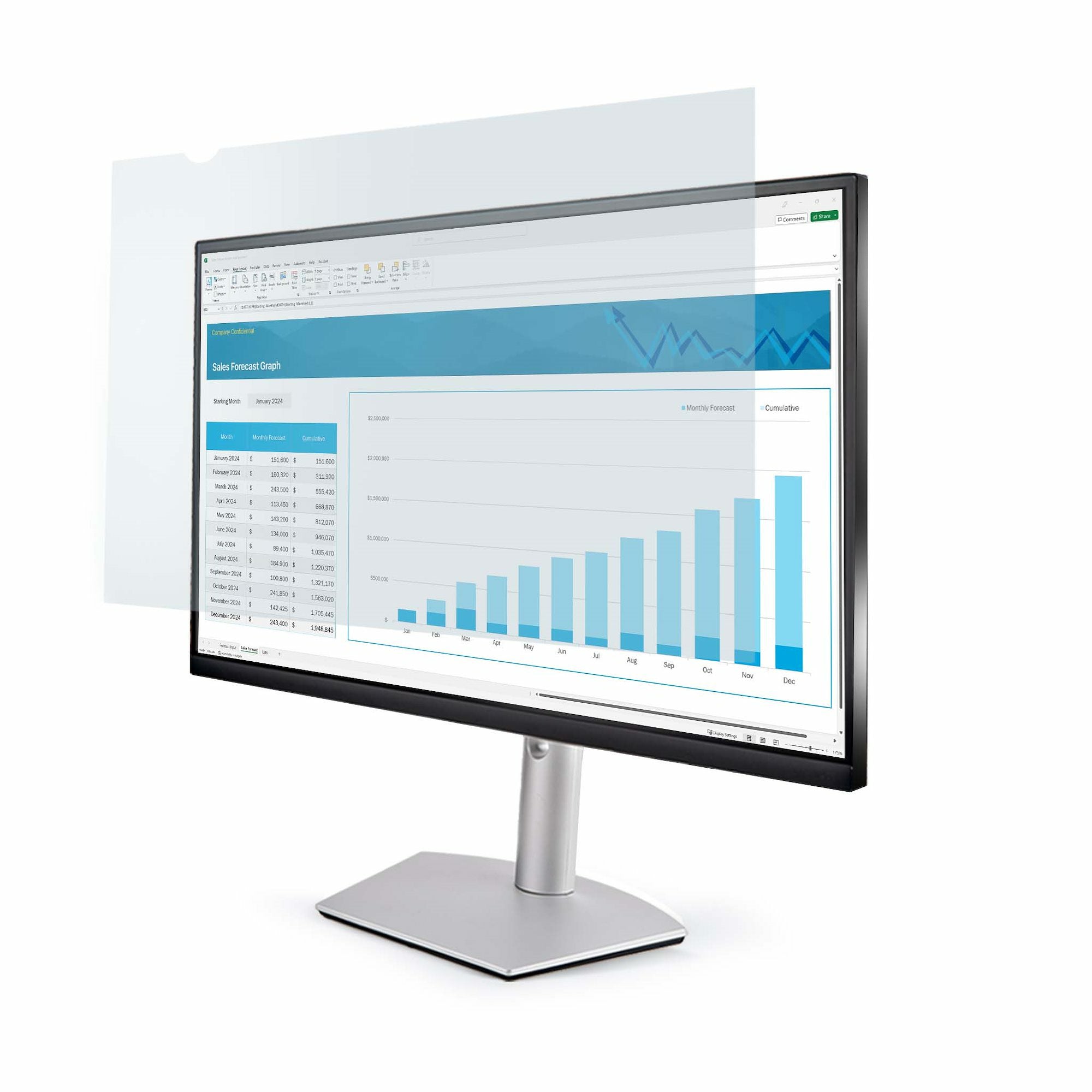 StarTech.com Displayschutz (Blaulichtfilter) für 24" Monitor