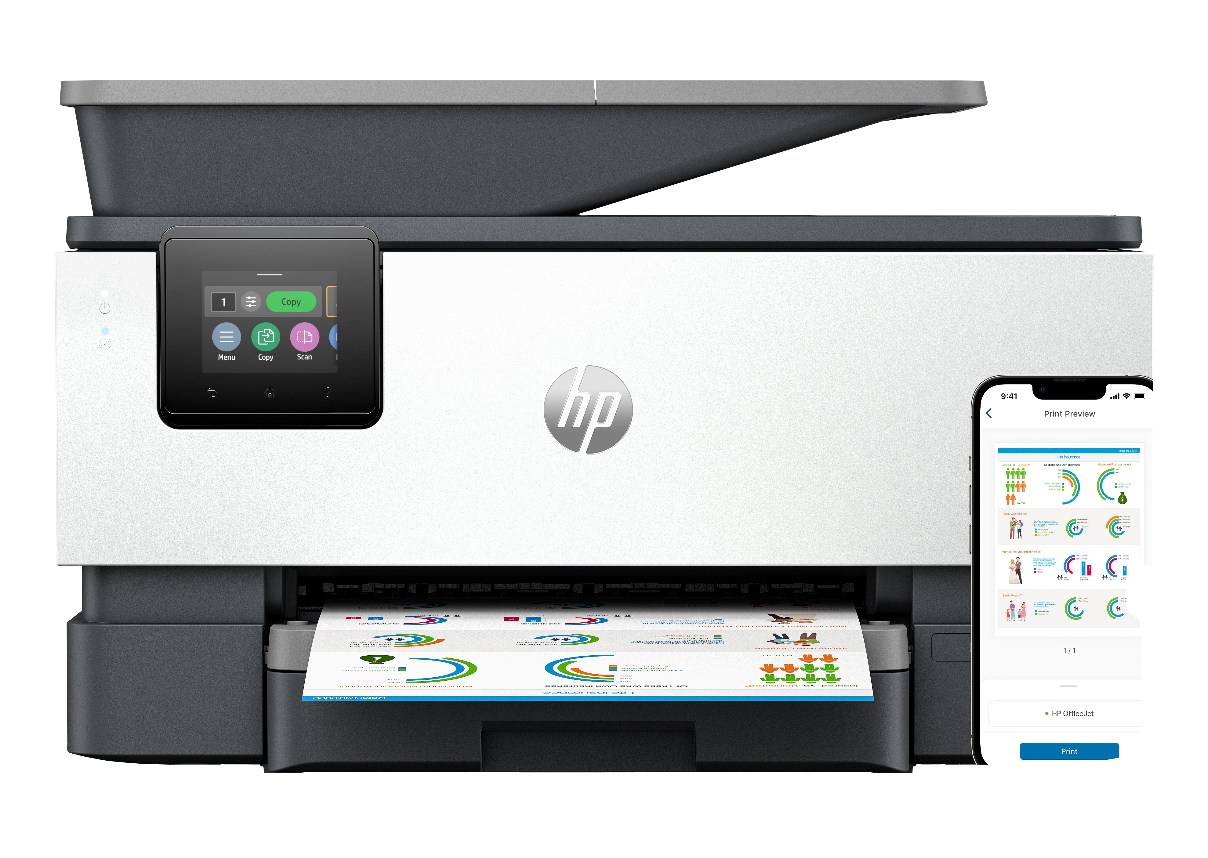HP OfficeJet Pro 9120E – Farbiges Tintenstrahl-MFP, 4-in-1