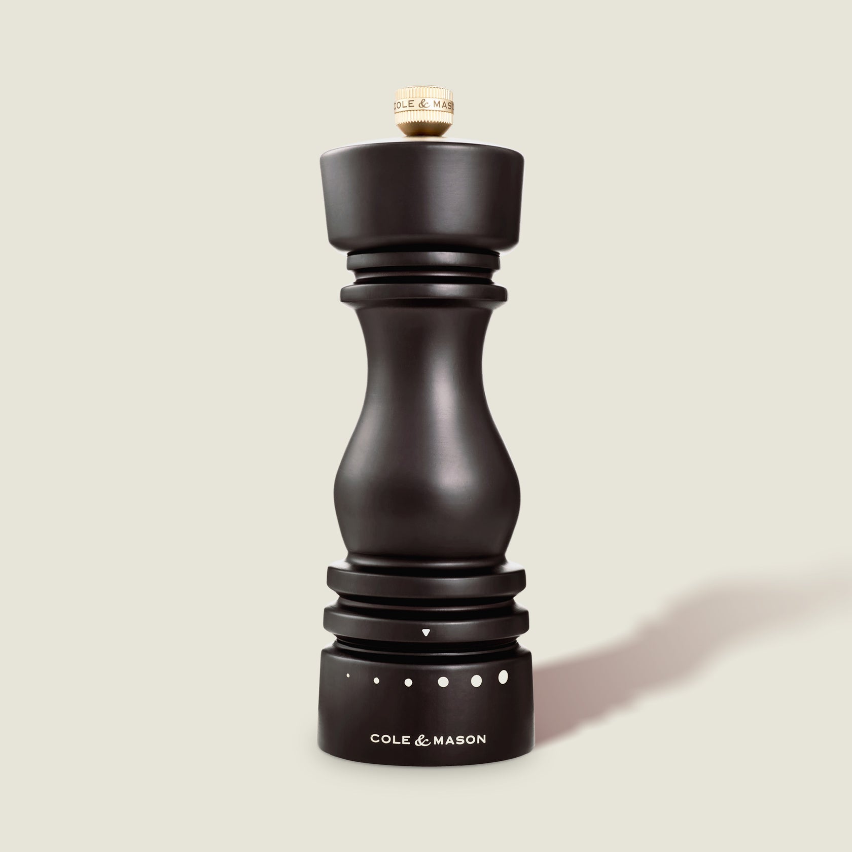 Cole & Mason Salz-/Pfeffermühle Ø 6 × 18 cm, Buchenholz, dunkelbraun