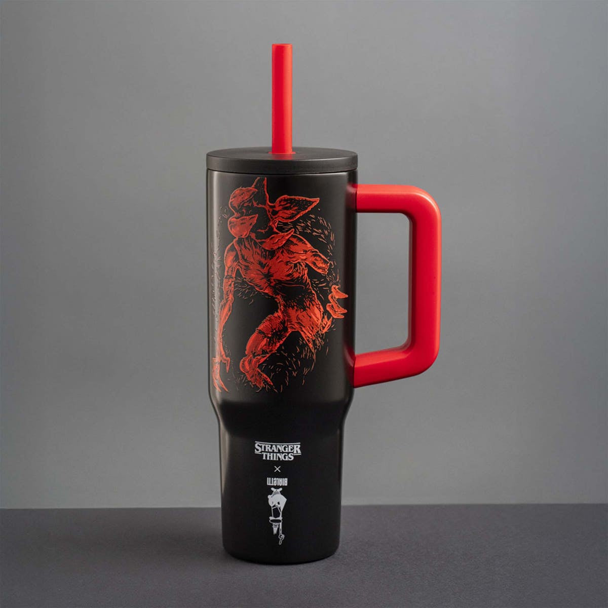 Bialetti Thermobecher 900 ml – Doppelwandig, Edelstahl, Schwarz/Rot