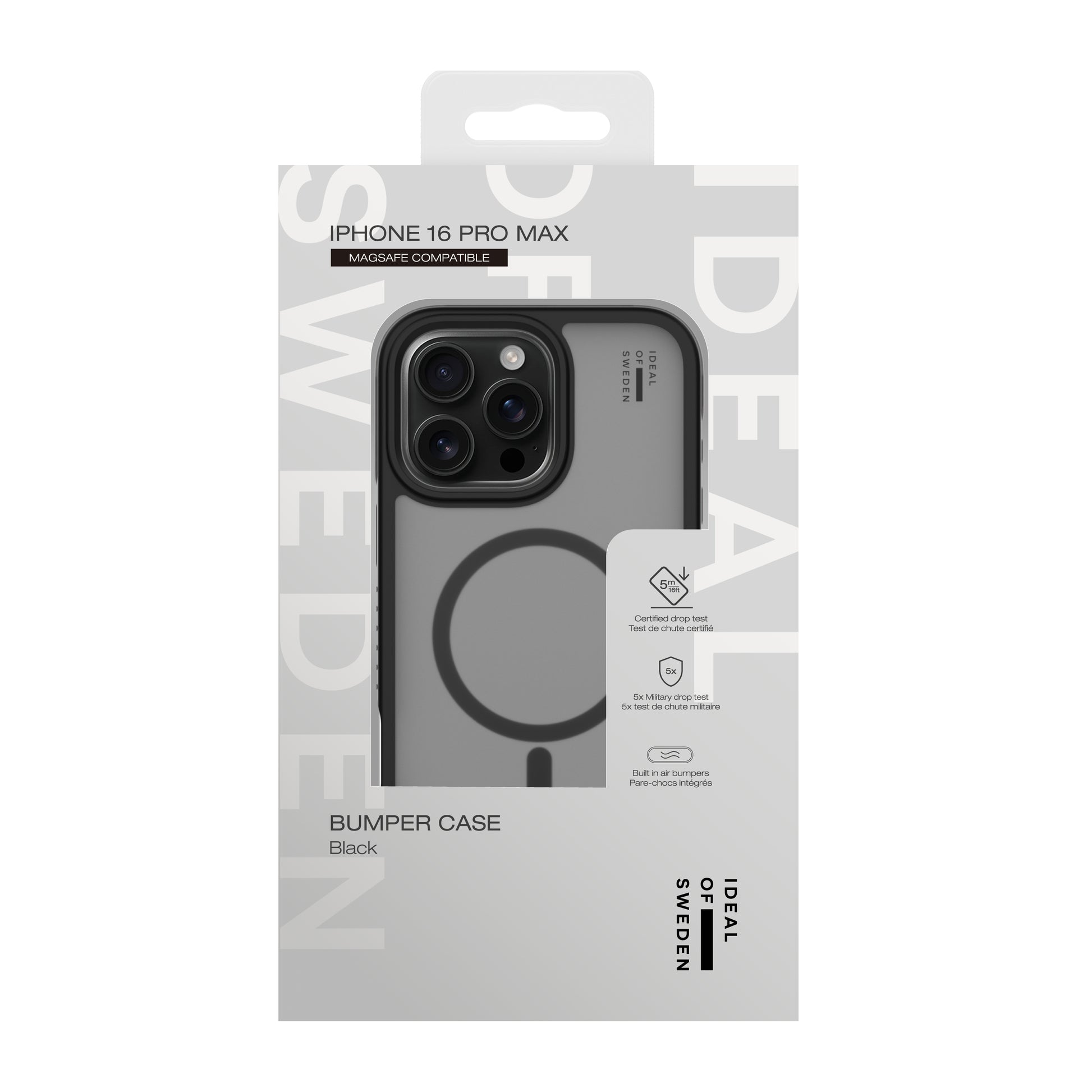 Ideal of Sweden – Backcover – für Apple iPhone 16 Pro Max – schwarz – PC, MagSafe-kompatibel