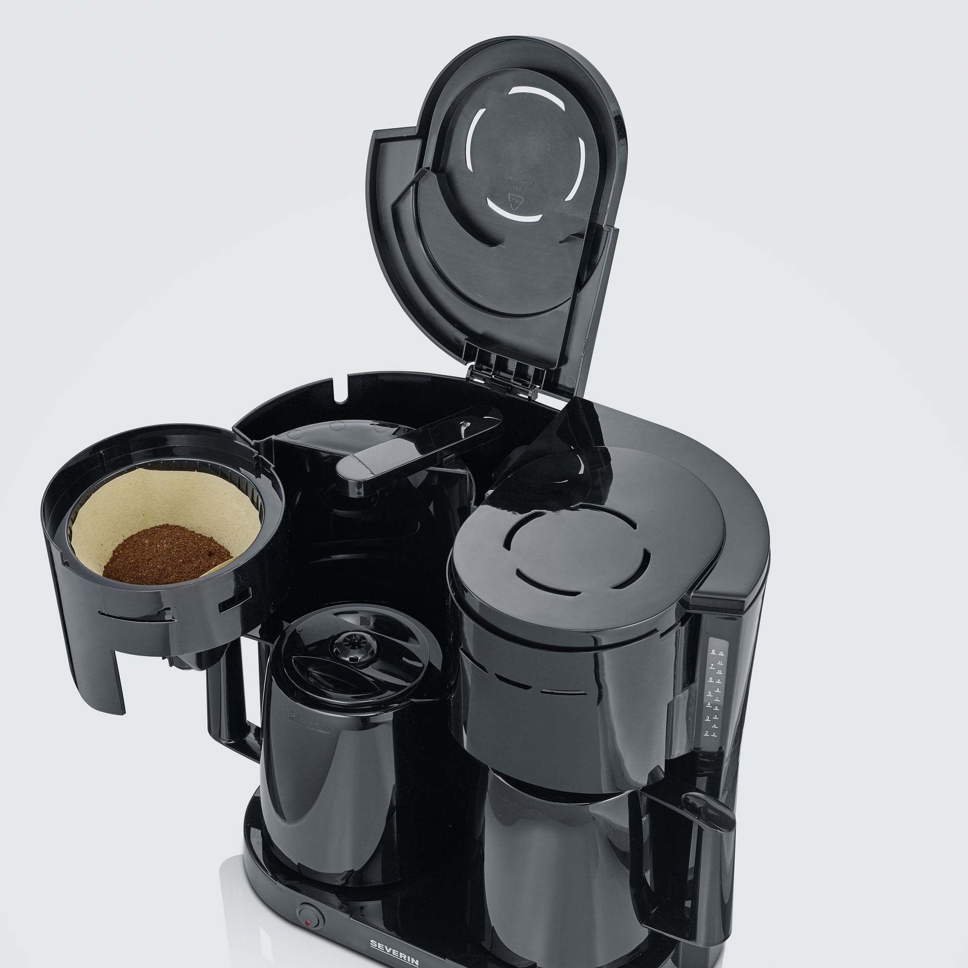 Severin KA9315 Filterkaffeemaschine – 8 Tassen, 1 l, Karaffe, Schwarz