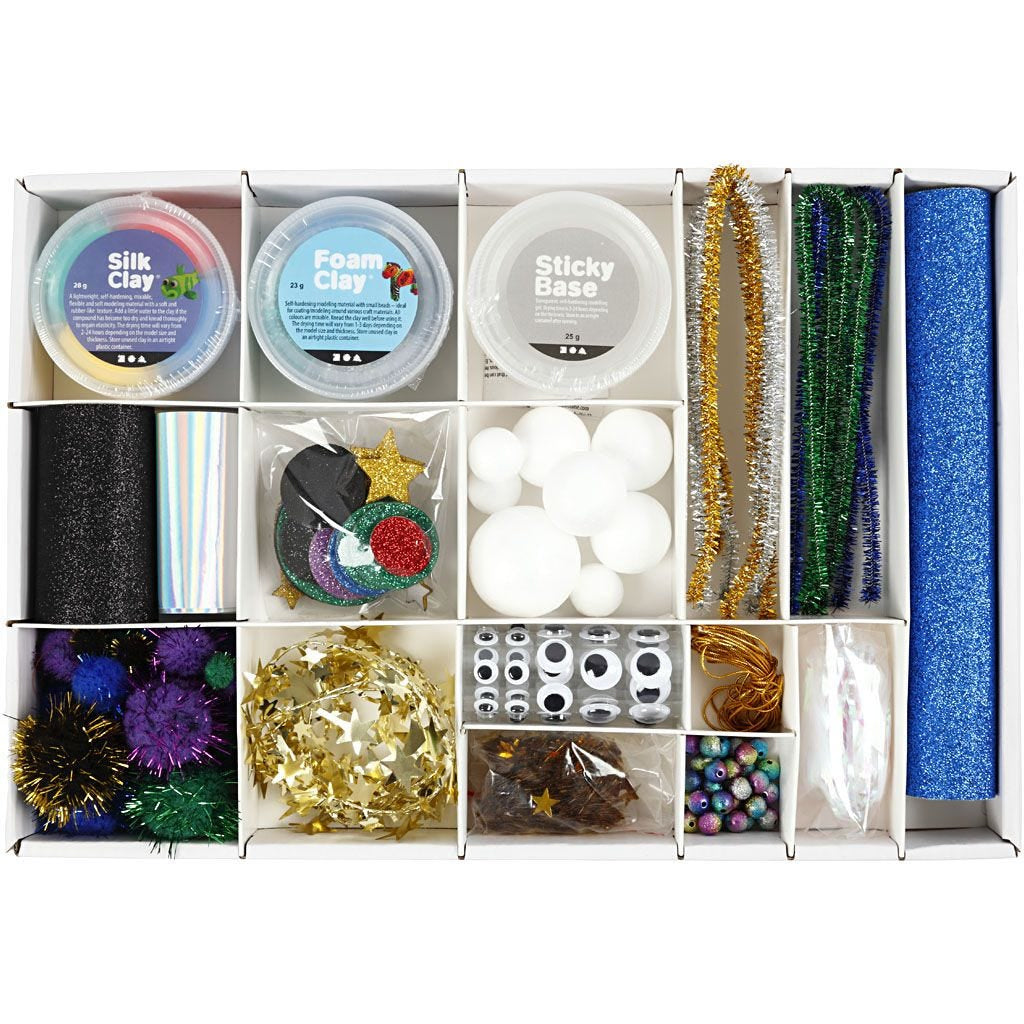 Creativ Company Kreativbox – Bastelset – Weltraum – 16-teilig – ab 3 Jahren