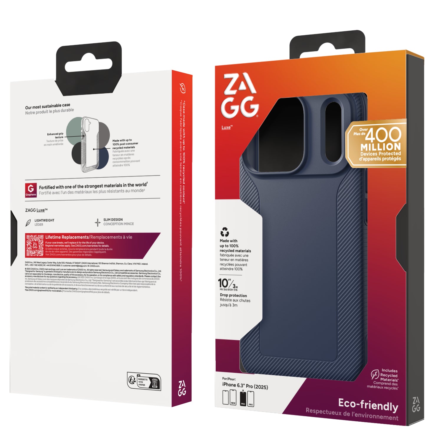 ZAGG Backcover – für Apple iPhone 17 Pro, MagSafe, Graphen, Navy, bis 3 m Sturzsicher