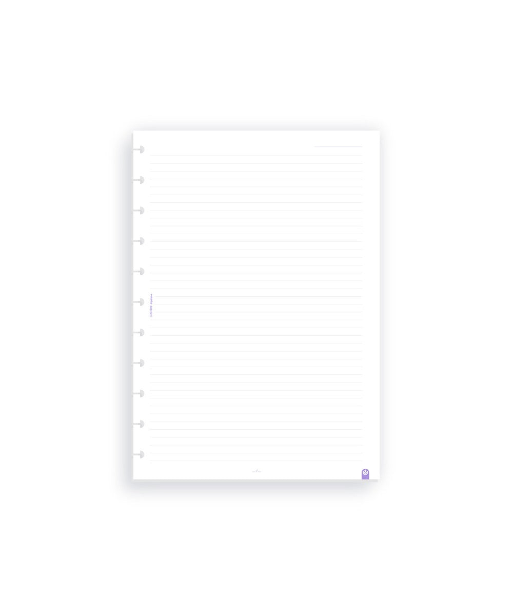 Carchivo Notizbuch-Einlagen A4, liniert, spezielle Perforierung, 100 g/m², für Spiralbuch Ingeniox – 50 Blatt