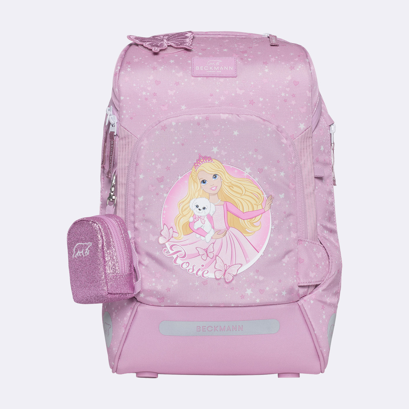 Beckmann Schulrucksack Active Air Flx – 6-teilig – Rosie – 26,0 × 39,0 × 22,0 cm