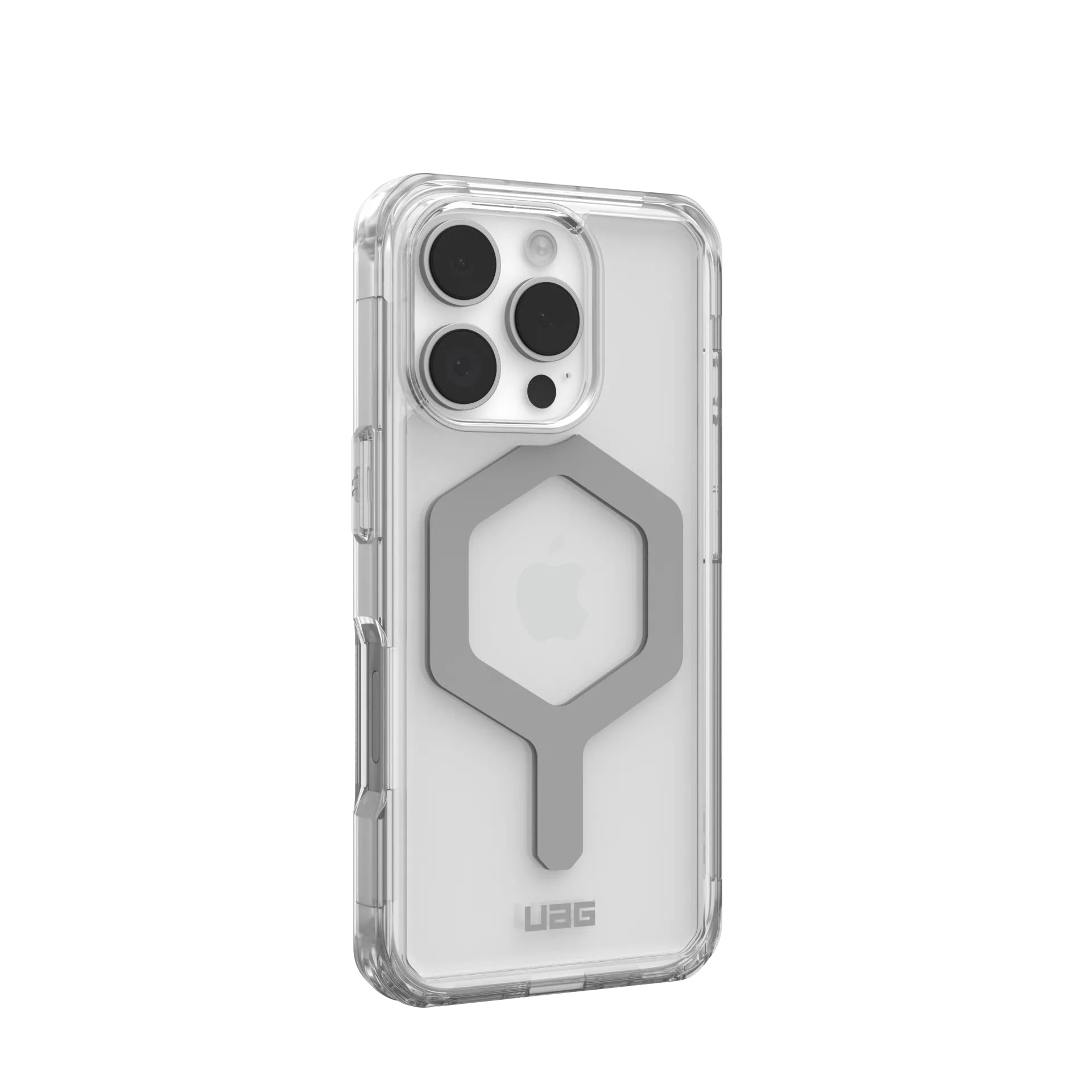 Urban Armor Gear UAG – Backcover Plyo – für Apple iPhone 16 Pro – transparent/silber – TPU, MagSafe-kompatibel, stossdämpfend