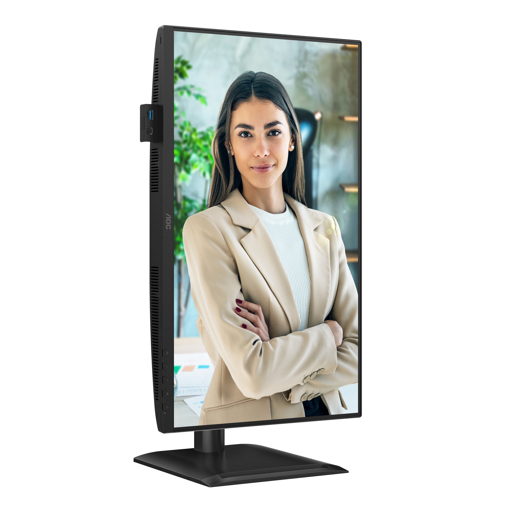 AOC 24P4U – Monitor, 23,8", 1920 × 1080 (Full HD), IPS, 60 Hz, VESA 100 × 100, Schwarz