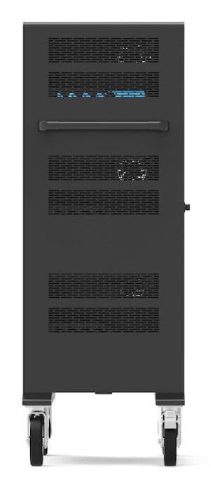Port Designs Lade-/Aufbewahrungsschrank – für 30 Geräte – USB-C/USB-A, abschliessbar – Schwarz/Weiss