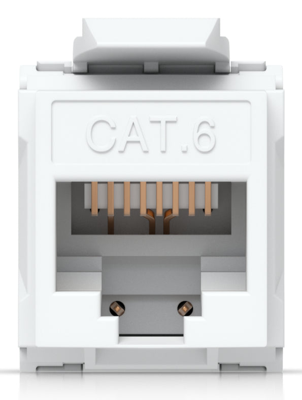 Ubiquiti Keystone-Modul RJ45, für Cat6, T568A/B, werkzeuglos, Weiss, 12er-Pack