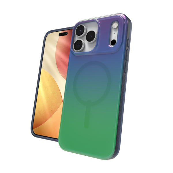 ZAGG Milan Snap Backcover – für Apple iPhone 17 Pro Max, MagSafe, Graphen, Grün/Blau, bis 4 m Sturzsicher