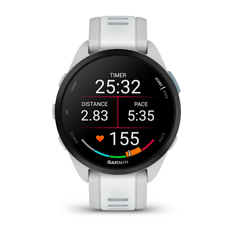 Garmin Forerunner 165 Music – GPS-Smartwatch – 43 mm, 1,2" AMOLED, GPS, WLAN, Bluetooth, 5 ATM