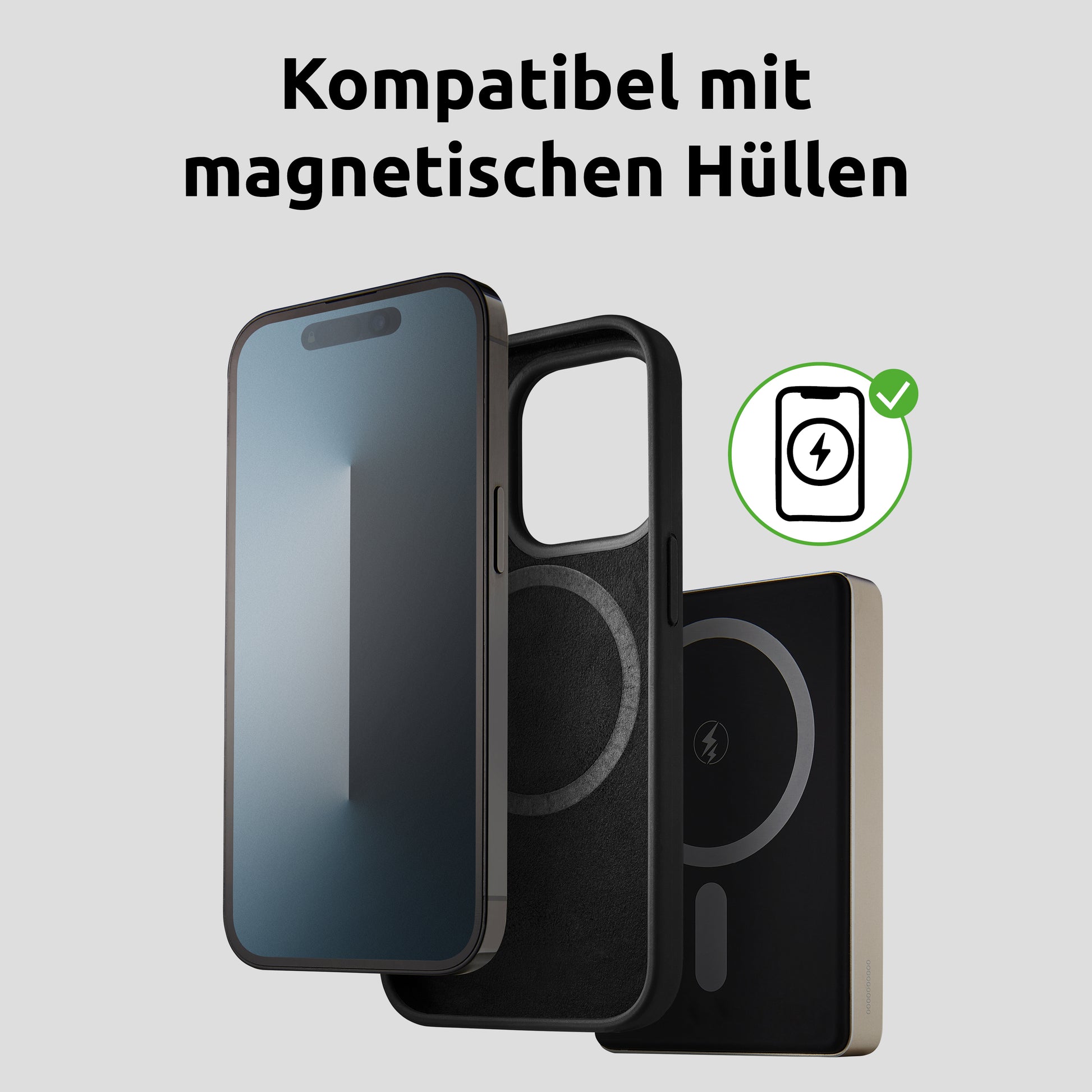 Intenso MagSafe Powerbank 10000 mAh, PD 20 W, für iPhone (MagSafe), Champagner