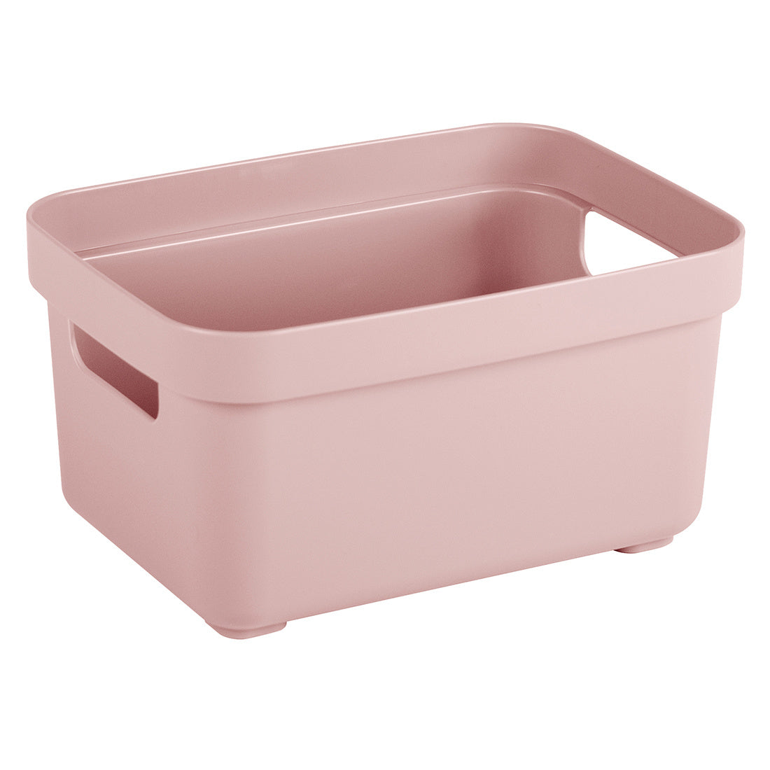 Sigma home Aufbewahrungsbox 2,5 l (ohne Deckel) – Kunststoff – Rosa – mit Griff – 177 × 128 × 93 mm